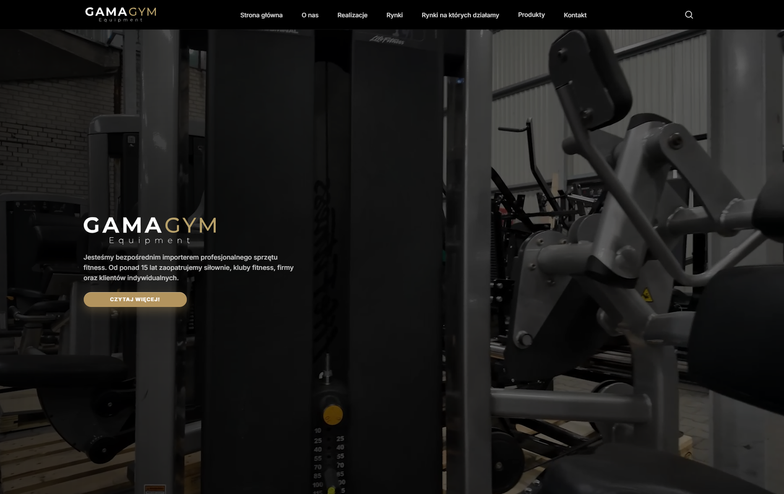 Strona internetowa gamagymequipment.pl